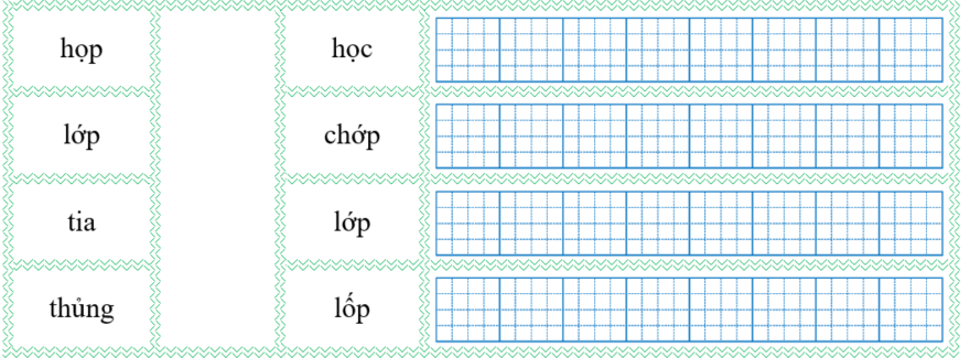 Nối đúng rồi viết lại từ ngữ: (ảnh 1)