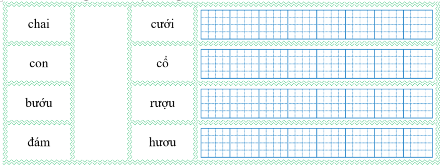 Nối đúng rồi viết lại từ ngữ: (ảnh 1)