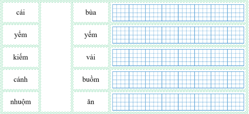 Nối đúng rồi viết lại từ ngữ: (ảnh 1)
