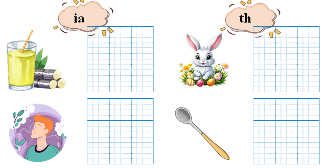 Nhìn hình vẽ, viết tiếng phù hợp vào ô trống dưới đây: (ảnh 1)