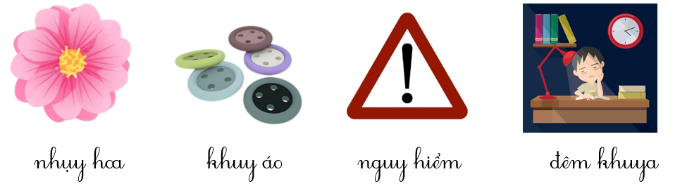 Điền vần uy, uya và dấu thanh dưới hình phù hợp. (ảnh 2)