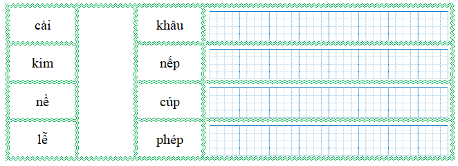 Nối đúng rồi viết lại từ ngữ: (ảnh 1)