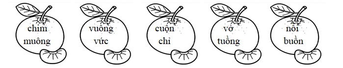 Tô màu xanh lá vào tiếng chứa vần “uông”, màu xanh dương vào tiếng chứa vần “uôn”: (ảnh 1)