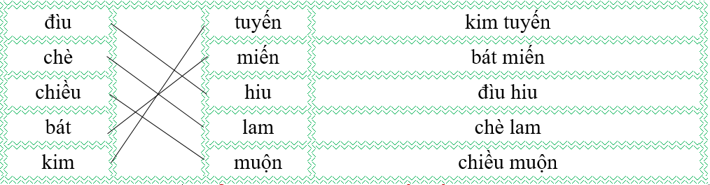 Nối đúng rồi viết lại từ ngữ: (ảnh 2)
