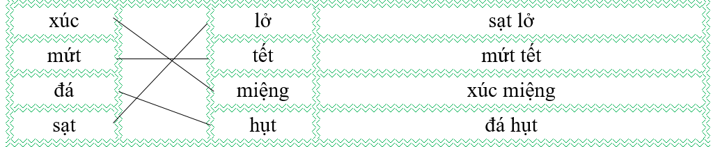 Nối đúng rồi viết lại từ ngữ: (ảnh 2)