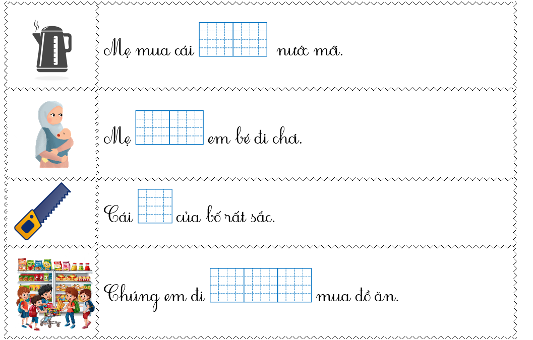 Điền vào chỗ trống: “cưa, xanh, lảnh, sưa” vào chỗ trống. (ảnh 1)
