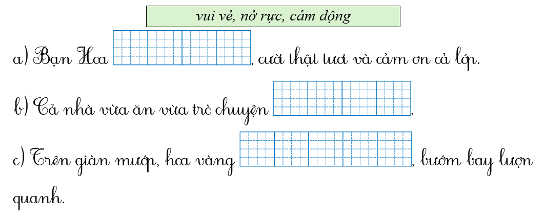 Điền các từ trong khung phù hợp vào chỗ trống: (ảnh 1)