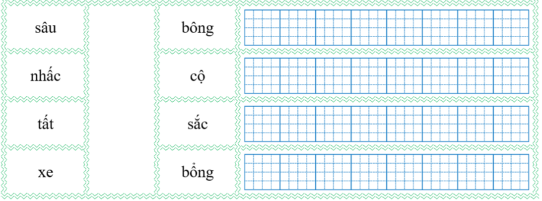 Nối đúng rồi viết lại từ ngữ: (ảnh 1)