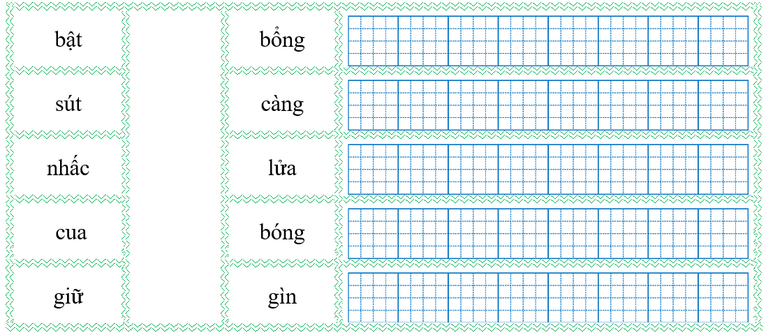Nối đúng rồi viết lại từ ngữ: (ảnh 1)