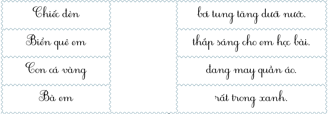 Nối để tạo thành các câu hoàn chỉnh. (ảnh 1)