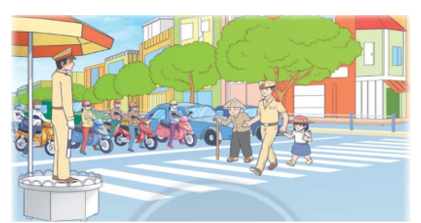 Nhận xét về người đi đường.   A. Vi phạm luật an toàn giao thông.  (ảnh 1)