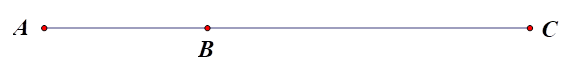 Trên đường thẳng cho điểm B nằm giữa hai điểm A và C, với AB = 2a,AC = 6a. Đẳng thức nào sau đây đúng? (ảnh 1)