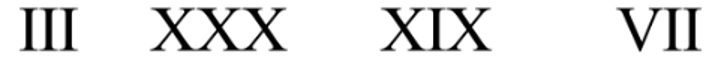 Số La Mã nào sau đây không có tâm đối xứng? (ảnh 1)
