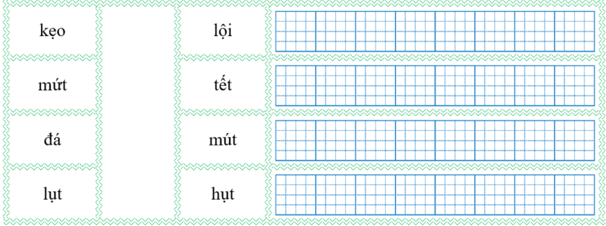 Nối đúng rồi viết lại từ ngữ: (ảnh 1)