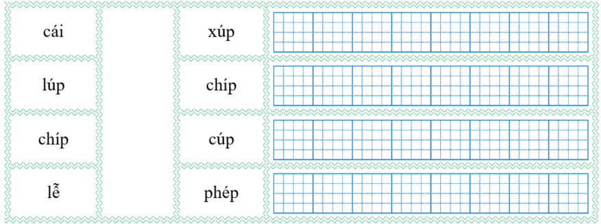 Nối đúng rồi viết lại từ ngữ: (ảnh 1)
