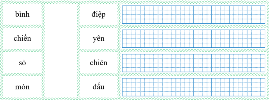 Nối đúng rồi viết lại từ ngữ: (ảnh 1)
