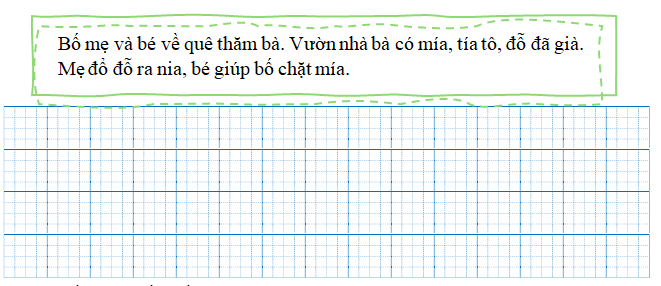 Viết lại các tiếng có vần “ia” trong bài:  (ảnh 1)