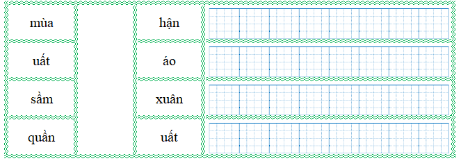 Nối đúng rồi viết lại từ ngữ: (ảnh 1)