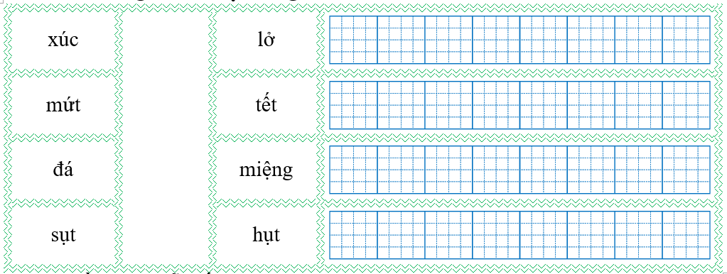 Nối đúng rồi viết lại từ ngữ: (ảnh 1)