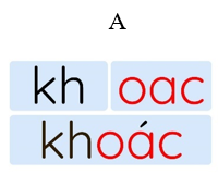 Đâu là mô hình đánh vần từ “oai”: (ảnh 1)