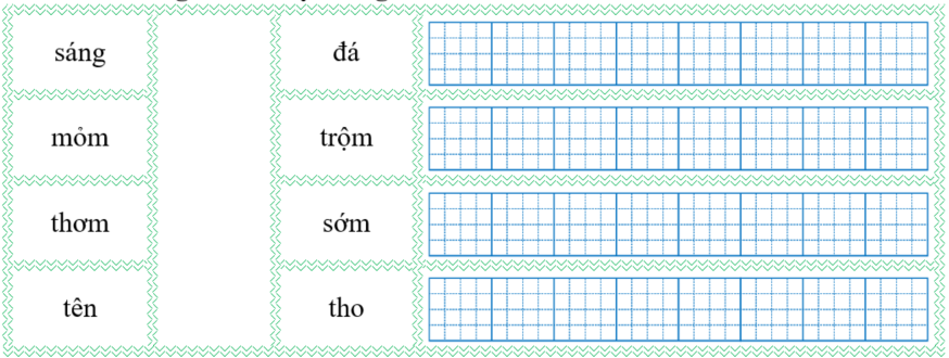 Nối đúng rồi viết lại từ ngữ: (ảnh 1)