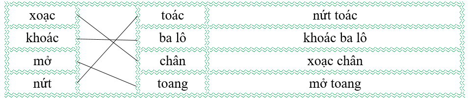 Nối đúng rồi viết lại từ ngữ: (ảnh 2)