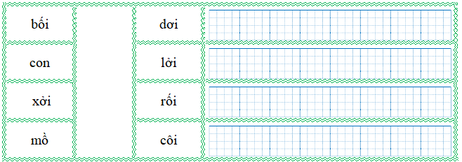 Nối đúng rồi viết lại từ ngữ: (ảnh 1)