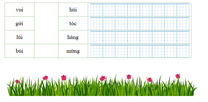 Nối đúng rồi viết lại từ ngữ: (ảnh 1)