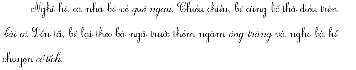 Chọn từ thích hợp trong khung để điền vào chỗ trống: (quê ngoại, bãi cỏ, ông trăng, cổ tích) (ảnh 2)