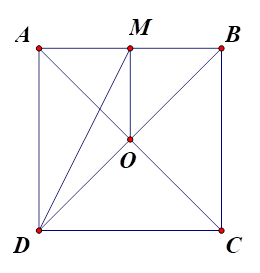 Cho hình vuông ABCD tâm O, có cạnh a. Biết M là trung điểm của AB (tham khảo hình vẽ). Xét tính đúng sai của các mệnh đề sau. (ảnh 1)