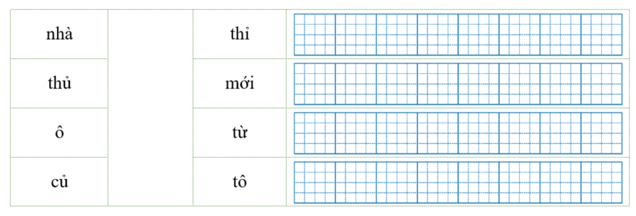 Nối đúng rồi viết lại từ ngữ: (ảnh 1)