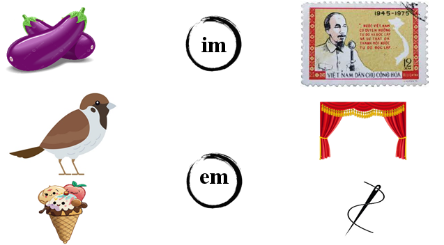 Nối đúng: im em (ảnh 1)