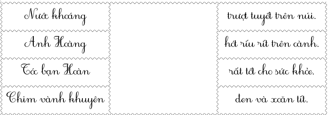 Nối để tạo thành các câu hoàn chỉnh. (ảnh 1)