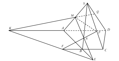 Cho hình chóp S.ABCD có tứ giác ABCD là hình thang cạnh đáy AD,BC (ảnh 1)