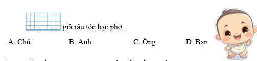 Em hãy khoanh vào chữ cái trước từ ngữ thích hợp để hoàn thành các câu sau: (ảnh 1)