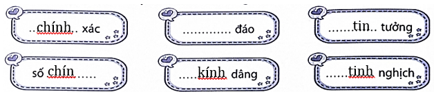 Điền tiếng chứa in hoặc inh vào chỗ trống. (ảnh 1)
