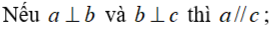 Cho  a,b,c là các đường thẳng phân biệt, khẳng định nào sau đây là sai? (ảnh 5)