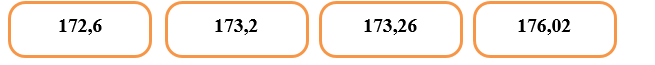 (1 điểm) a) Viết các số 173,26; 172,6; 176,02; 173,2 theo thứ tự từ bé đến lớn: (ảnh 3)
