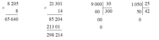 Đặt tính rồi tính.  8 205 × 8 (ảnh 1)