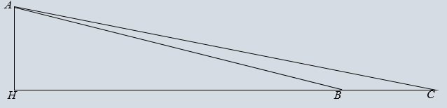 Một học sinh đứng tại vị trí A trên ban công tầng 3 của trường THPT chuyên Lê Quý Đôn nhìn xuống bên kia đường thấy 2 chiếc xe ô tô đậu ở vị trí B và C. Biết các góc nhìn xuống từ A đến B và C theo phương ngang lần lượt là (ảnh 1)