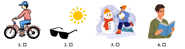 Listen and Tick ( ) or Cross ( ). (ảnh 1)