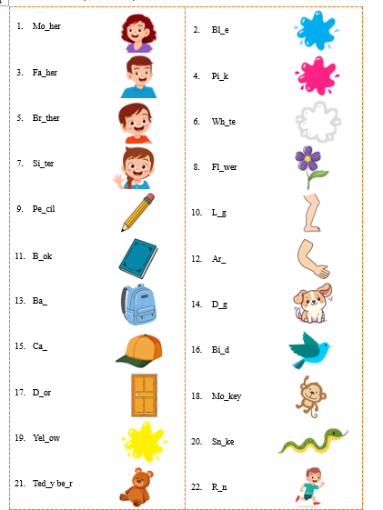 B. Look and write. (Nhìn và viết.) (ảnh 1)