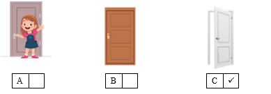 Listen and tick (ü) the box. There is one example. (ảnh 2)