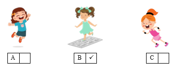 Listen and tick (ü) the box. There is one example. (ảnh 2)