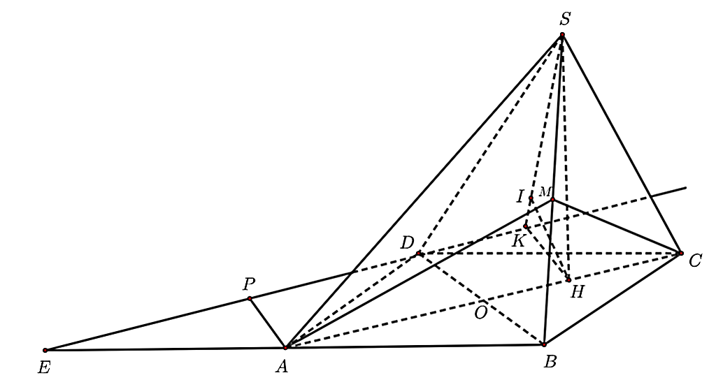 Cho h&igrave;nh ch&oacute;p \[S.ABCD\] c&oacute; đ&aacute;y \[ (ảnh 1)