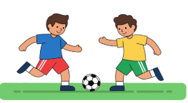 5. He _____ playing football. A. is B. am C. are (ảnh 1)