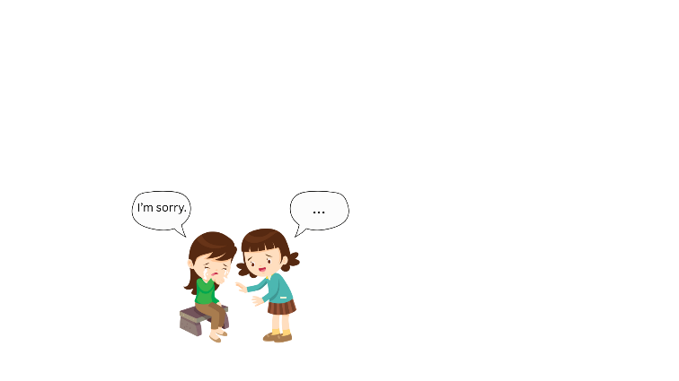 Look, read and tick. There is one example.  a. You’re welcome.  b. That’s OK.   (ảnh 1)