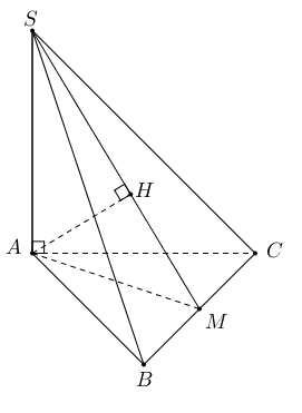 Gọi \[M\] l&agrave; trung điểm (ảnh 1)