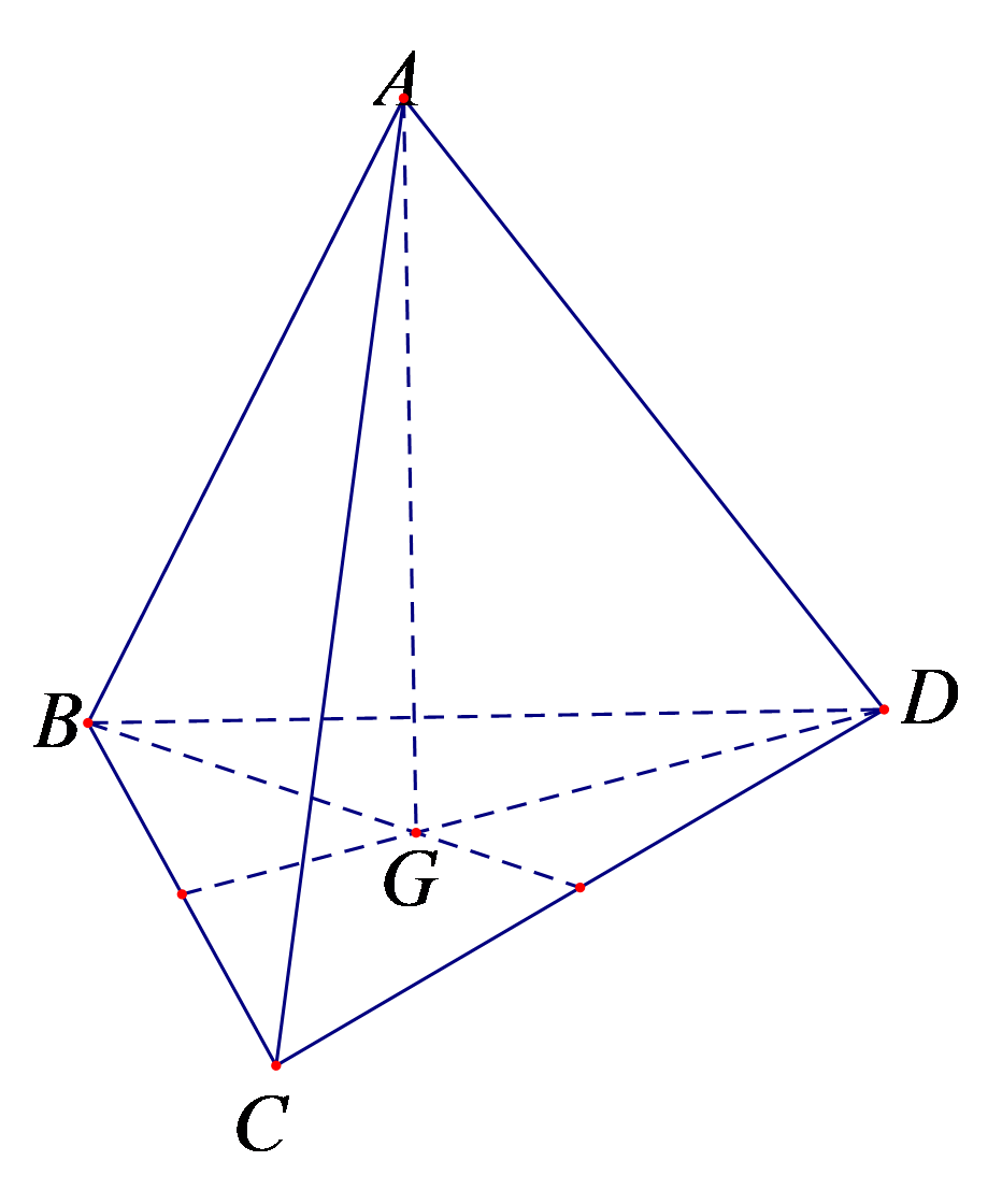 Câu 14. Cho tứ diện đều ABCD cạnh a như hình vẽ bên dưới. Hãy xét tính đúng sai của các mệnh đề sau: (ảnh 1)
