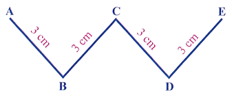Viết phép tính và kết quả vào chỗ trống (1 điểm)   Độ dài đường gấp khúc ABCDE là: …………………………… = ….. (cm) (ảnh 1)